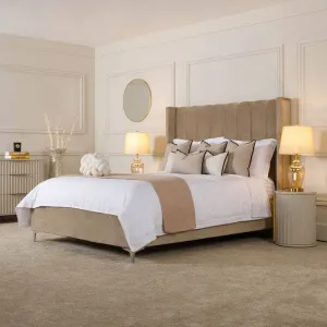 Panther King Size Bedframe Taupe