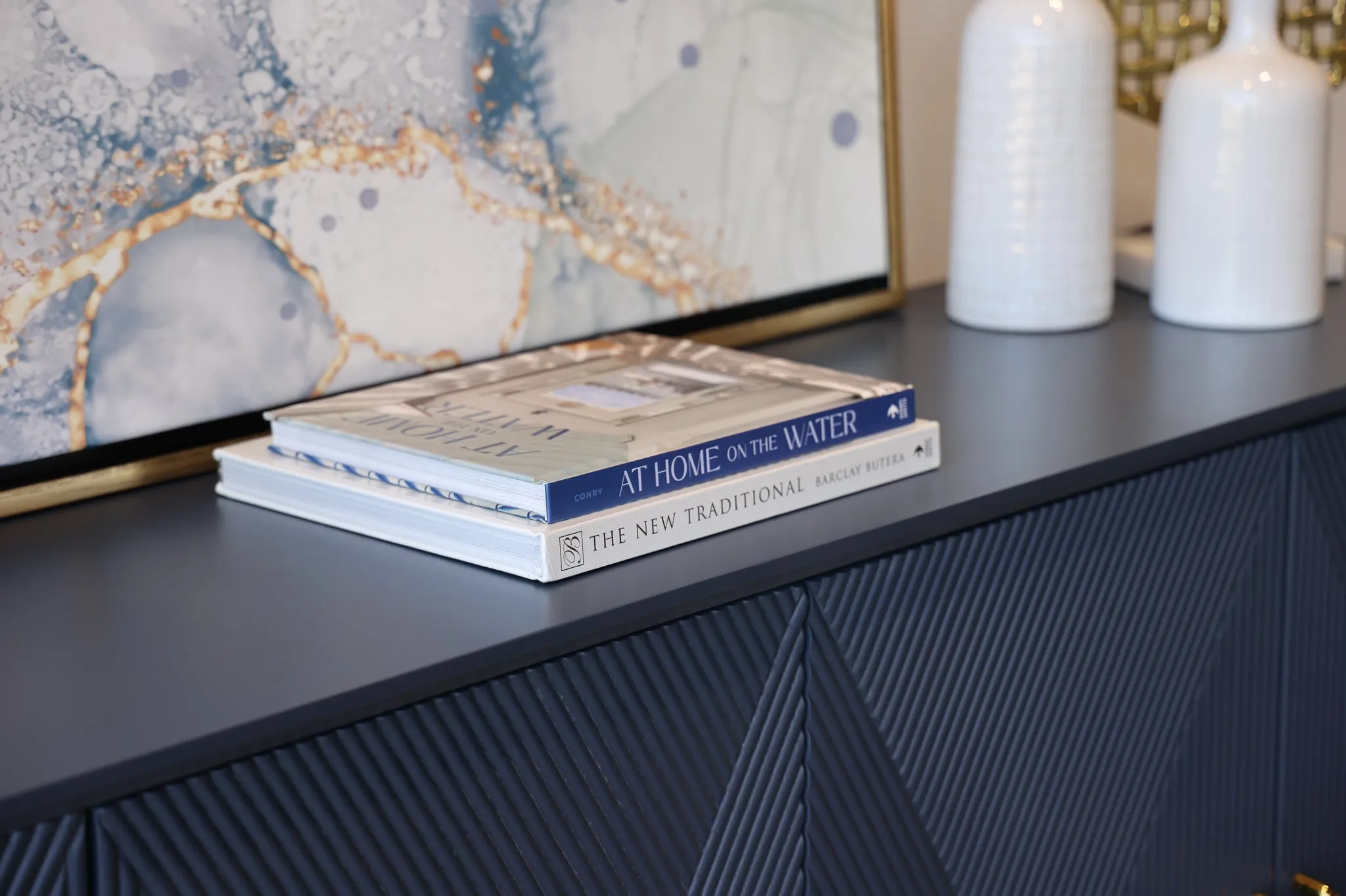 Phoebe Blue Wood Credenza