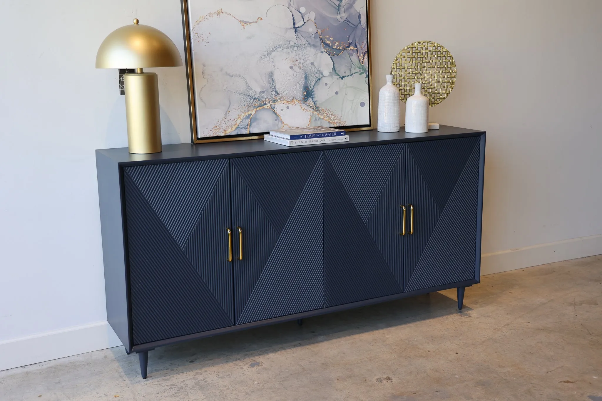 Phoebe Blue Wood Credenza