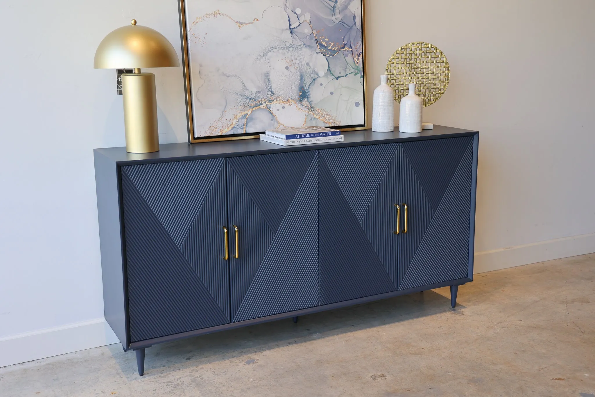 Phoebe Blue Wood Credenza