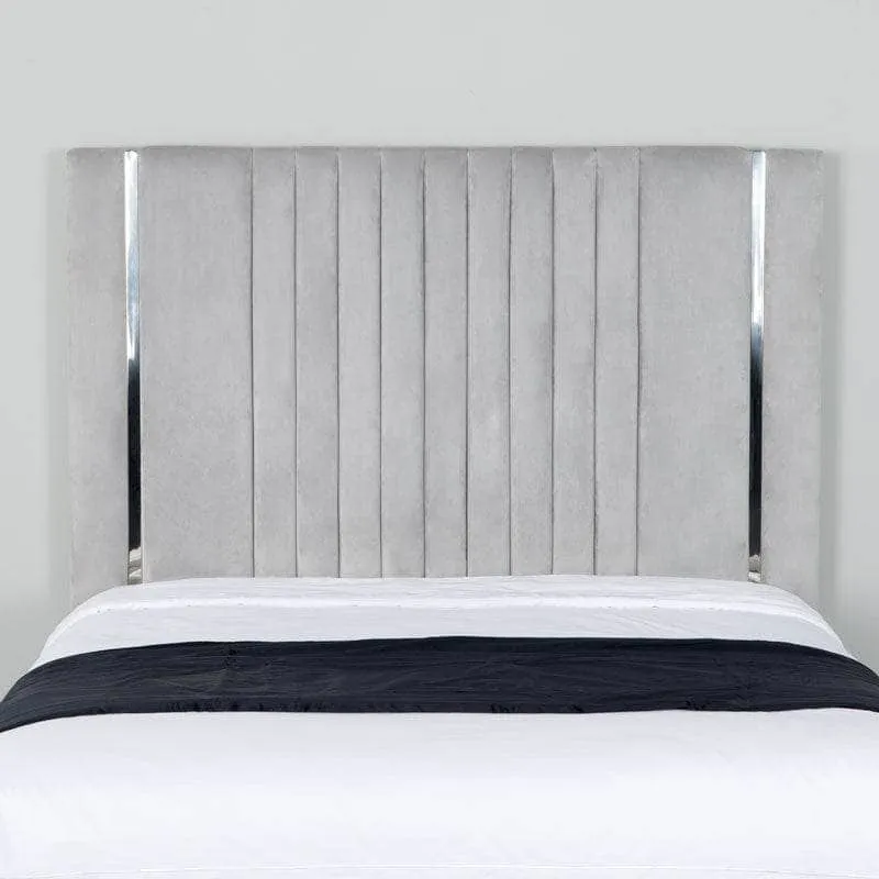 Poppy King Size Ottoman Bed - Silver