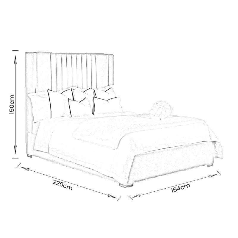 Poppy King Size ottoman Bed - Taupe