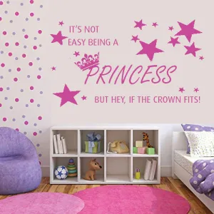 Princess Wall Decor, Girl&#39;s Bedroom, Vinyl Wall