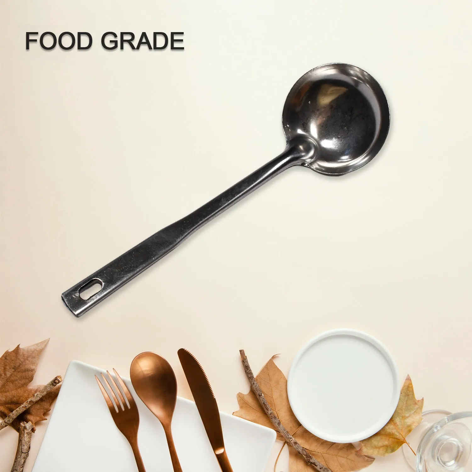 Stainless Steel Kitchen Cooking Ladles, Serving Spoons Set of (1).