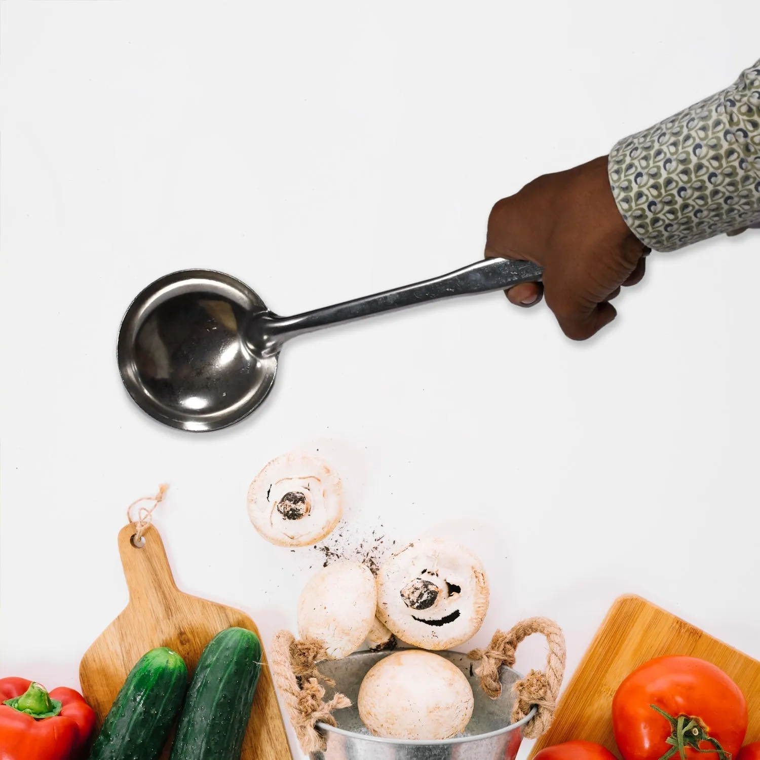 Stainless Steel Kitchen Cooking Ladles, Serving Spoons Set of (1).