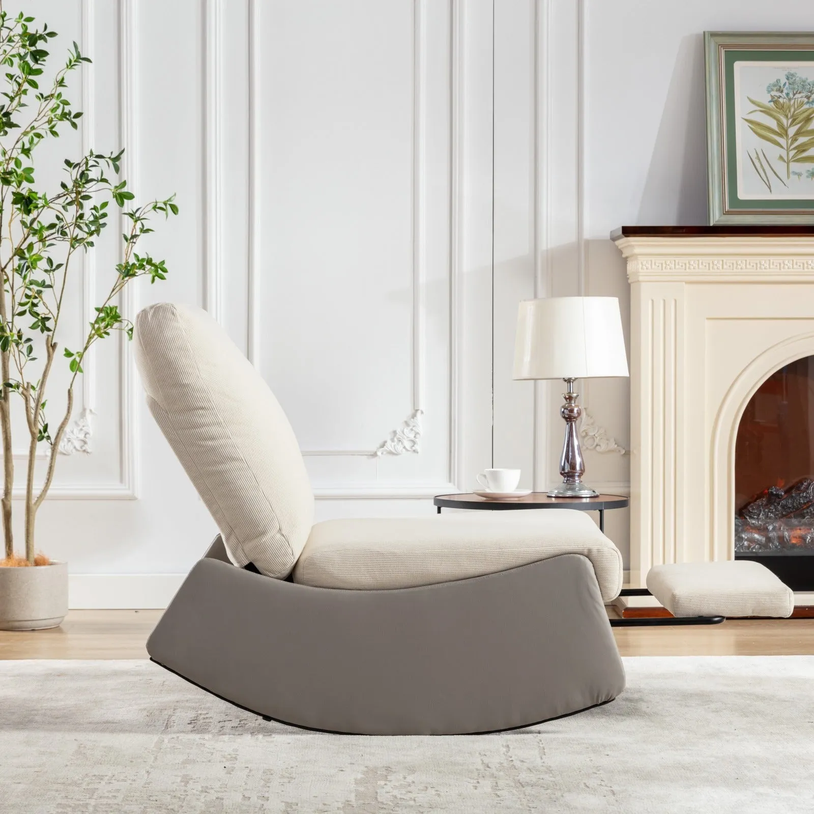 Stella Modern Rocking Chair Recliner - Gray Beige
